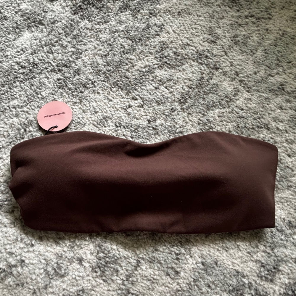 NWT Mstaad Fitness Bandeau Workout Top Brown Size Large